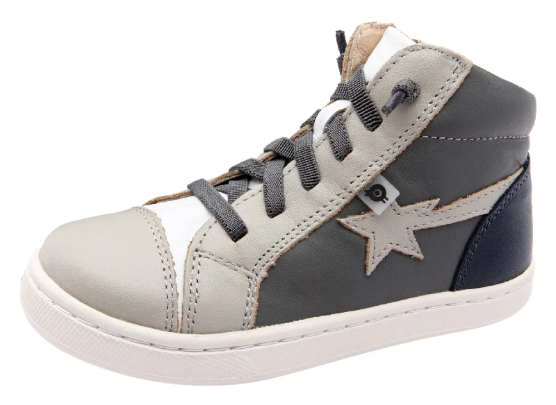 Old Soles Girl's & Boy's 6117 Shoot-High Sneaker - Grey/Gris/Navy