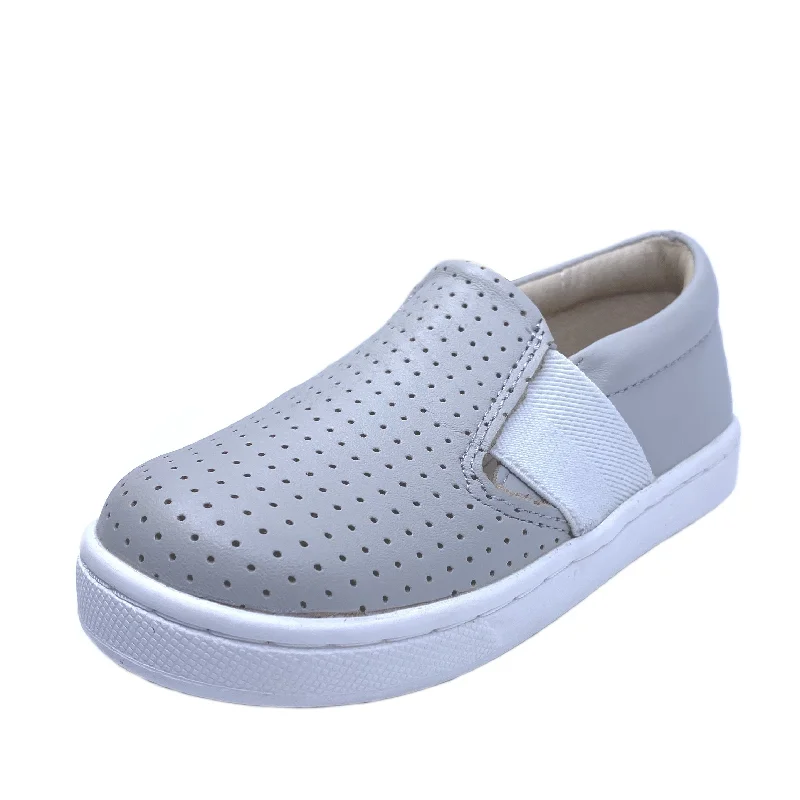 Old Soles 6084N OG Hoff Slip On Elastic Loafer Sneaker, Perforated Gris/Snow