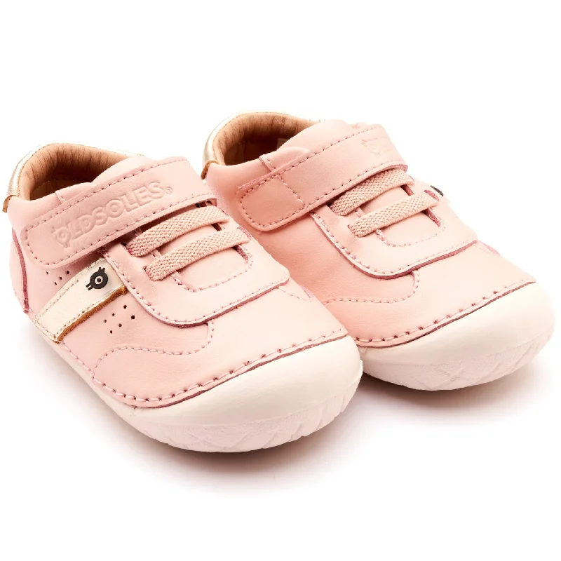 Old Soles Girl's 4100 Roady Pave Casual Shoes - Powder Pink / Gold / White Sole