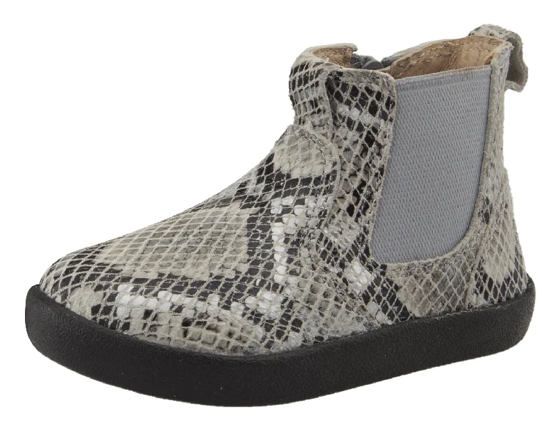 Old Soles Girl's 5064 and Boy's Slip On High Top Ankle Boot Sneaker - Grey Serp