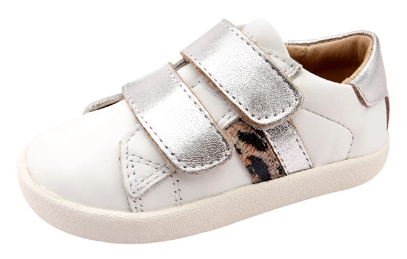 Old Soles Girl's 5068 Sport Glam Sneakers - Snow/Silver/Kitten