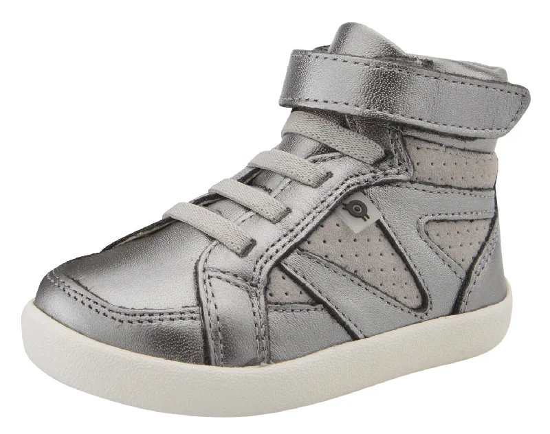 Old Soles Girl's & Boy's New Leader Sneakers - Rich Silver/Grey Suede