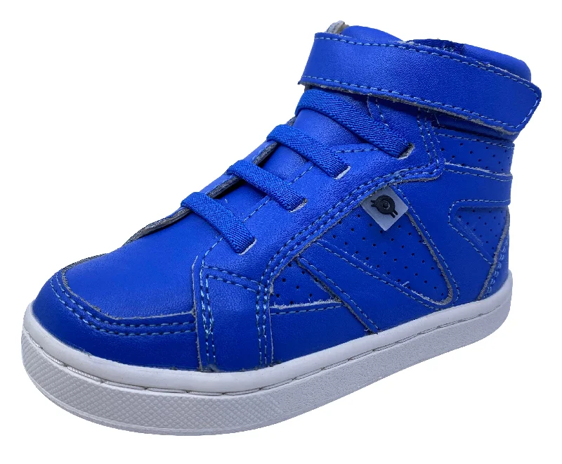 Old Soles Girl's & Boy's Starter Sneakers, Neon Blue