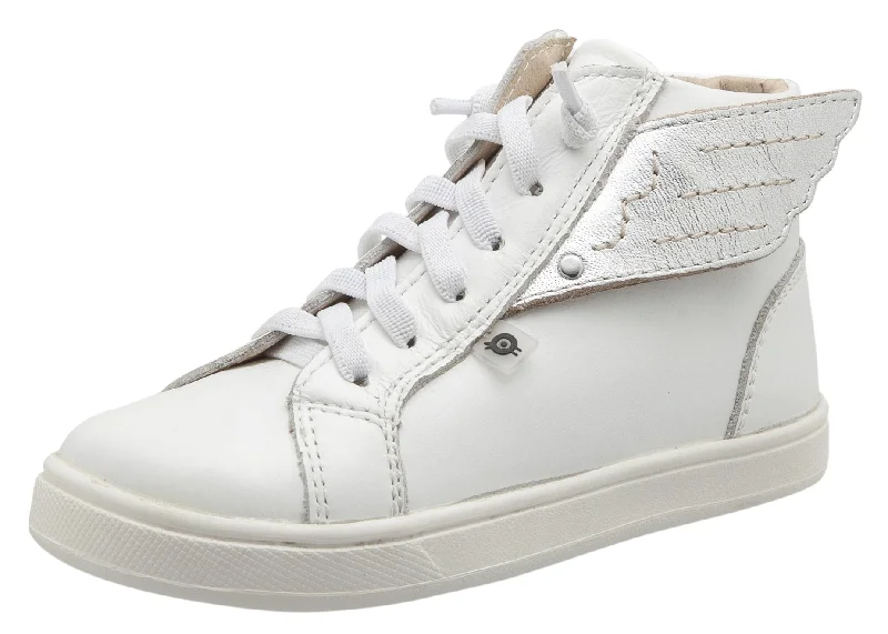 Old Soles Girl's & Boy's Local Wings Sneakers, Snow / Silver