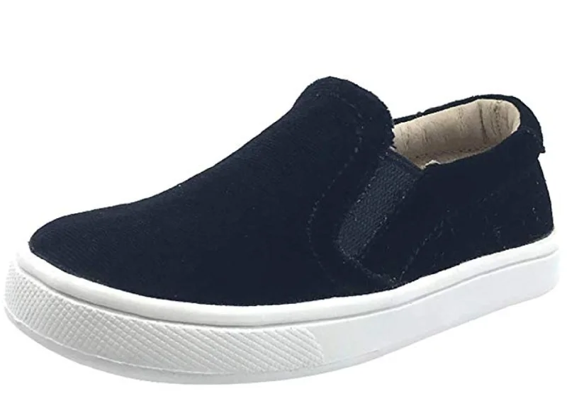 Old Soles Girl's Velvey Hoff Velvet Slip On, Black