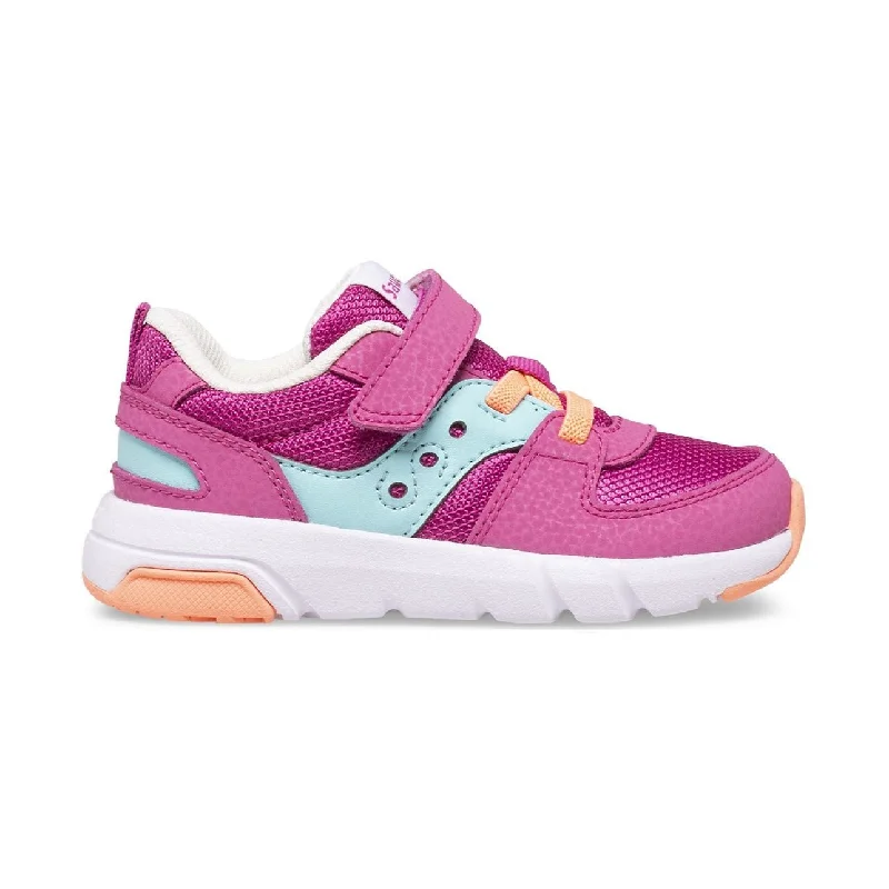 Saucony Fuchsia/Turquoise Jazz Lite Toddler Sneaker