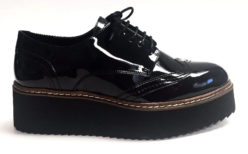 Shellys London Black Platform Oxford