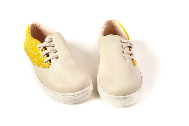 Sonatina Taupe/Lime Side Lace Sneaker