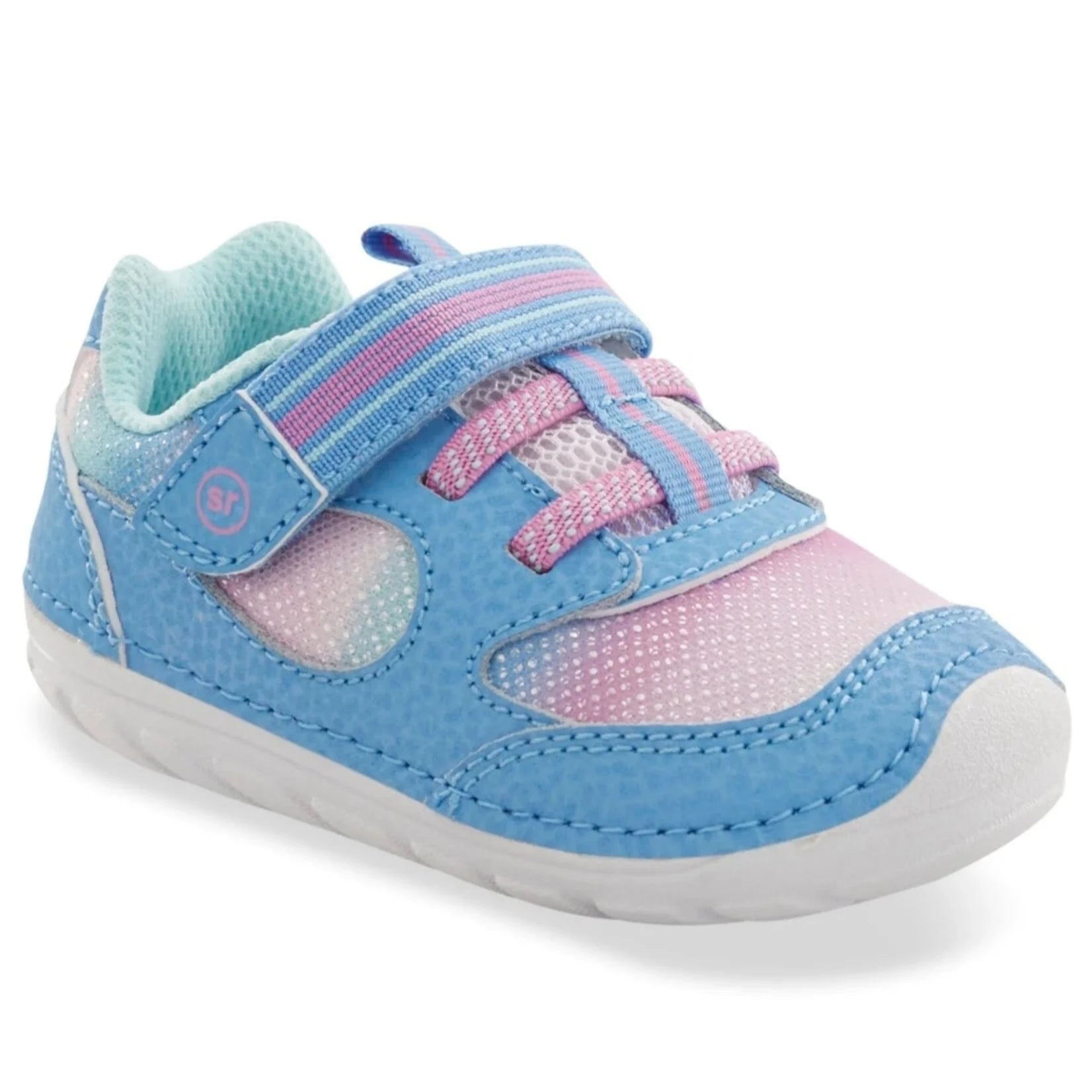 Stride Rite Light Blue/Pink Turbo Soft Motion Toddler Sneaker