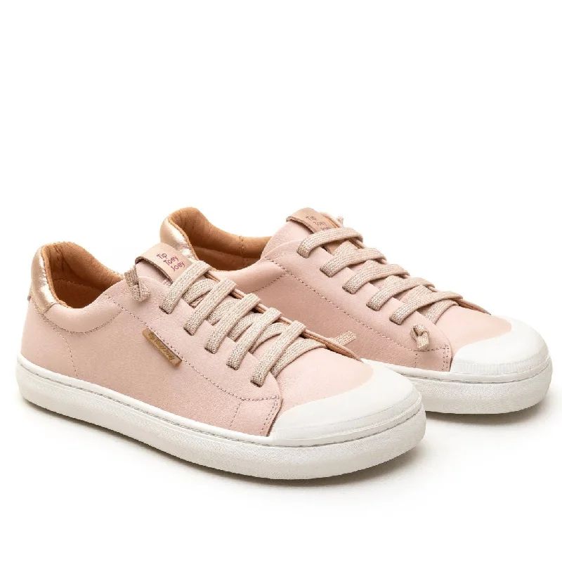 Tip Toey Joey Girl's Volt Sneakers - Cotton Candy / Metallic Salmon