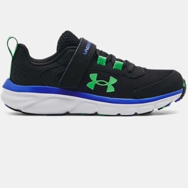 Under Armour Black/Versa Blue/Green Assert 9 Toddler A/C Sneaker