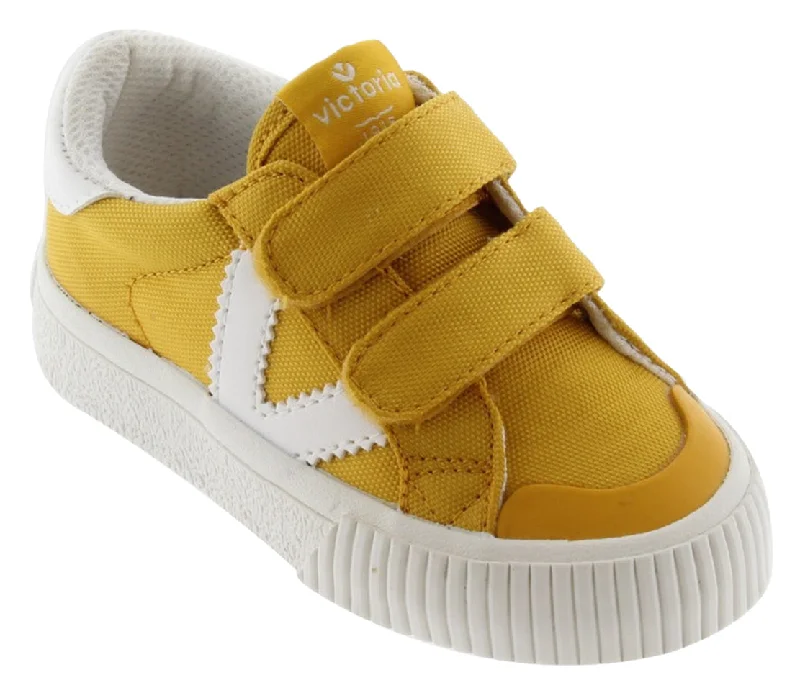 Victoria Boy's and Girl's Hook and Loop Closure Sneaker, Maiz