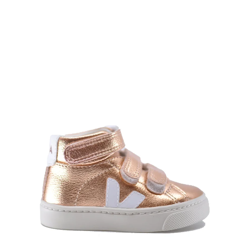 Veja Rose Metallic Hi Top Sneaker